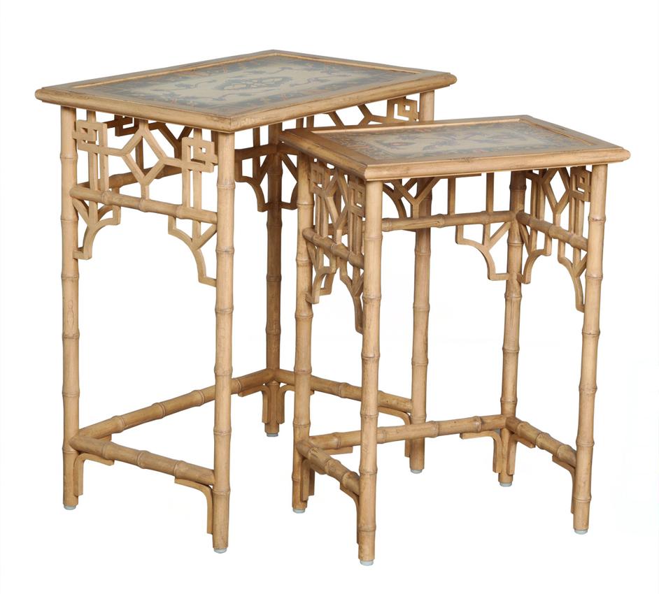 Timeless Classics Global Bamboo Nesting Tables Artisan Stain Finish