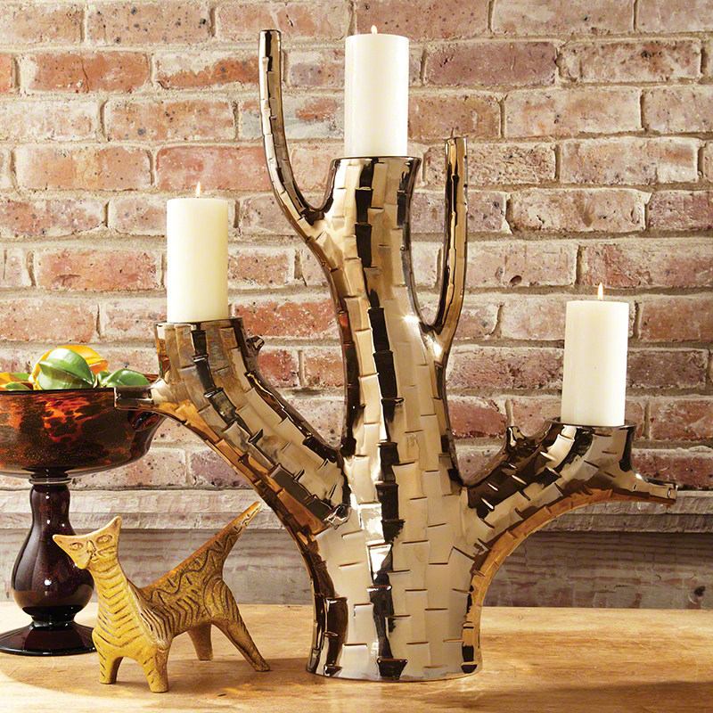 Global Views Bronze Branch Candle Holder